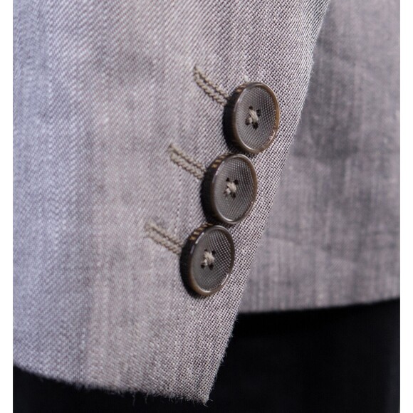 Ted Baker London Blazer Mens 5 / 42L Lining Gray Sport Coat Jacket LINEN Bled - Picture 9 of 16
